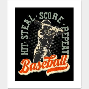 Baseball Lover Vintage Retro Gift Posters and Art